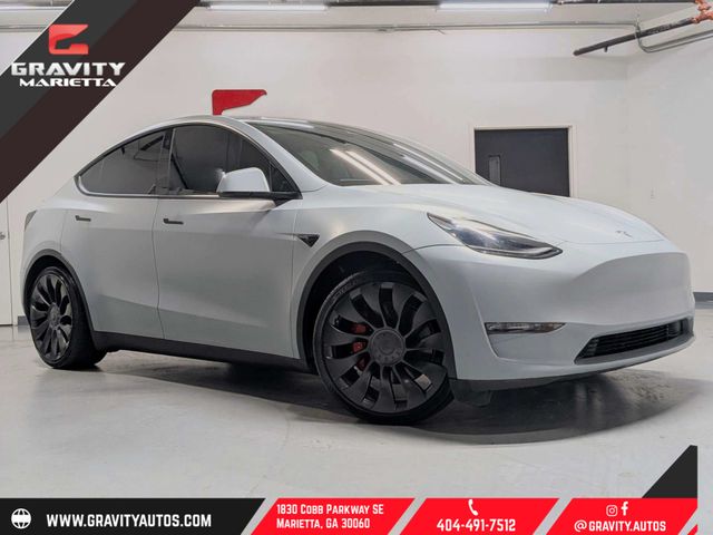 White 2022 Tesla Model Y Performance AWD SUV / Crossover All-Wheel Drive 1-Speed Automatic