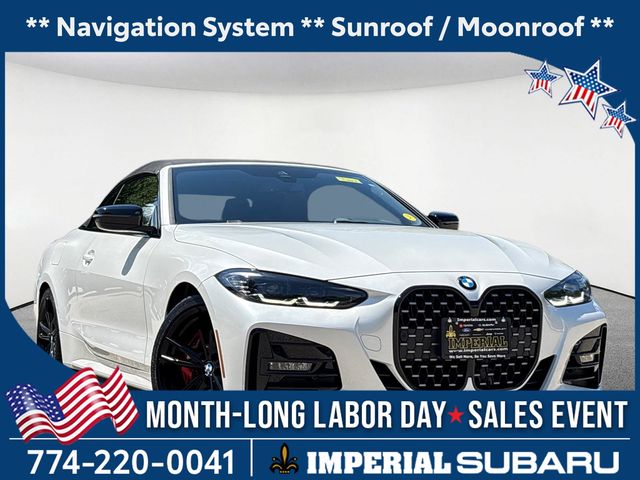 Mineral White Metallic 2023 BMW 4 Series Convertible Rear-Wheel Drive 8-Speed Automatic