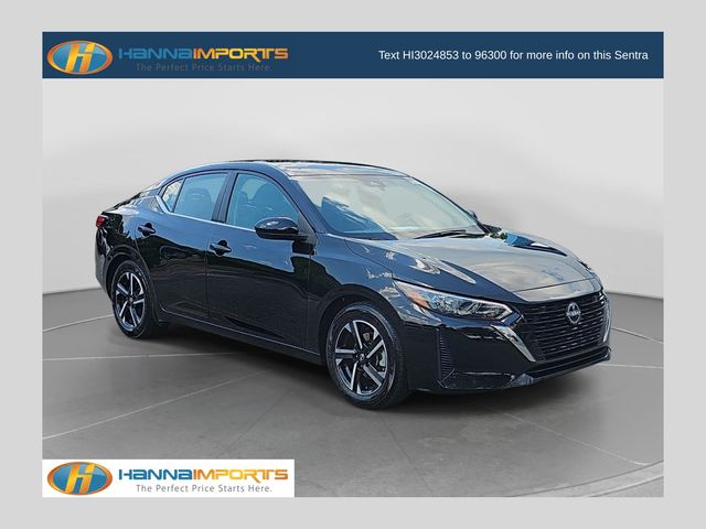 Super Black 2024 Nissan Sentra Sedan Front-Wheel Drive Continuously Variable Transmission