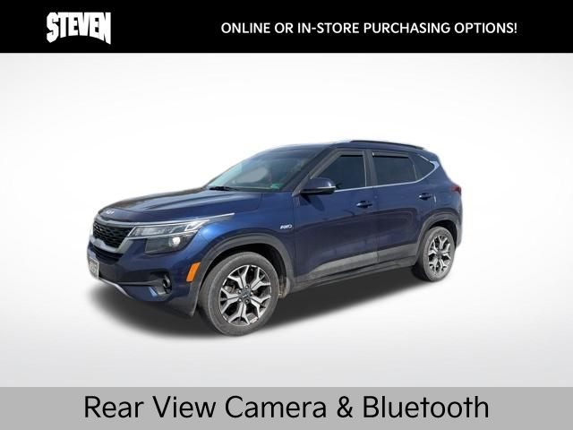 Dark Ocean Blue 2022 Kia Seltos EX AWD SUV / Crossover All-Wheel Drive Continuously Variable Transmission