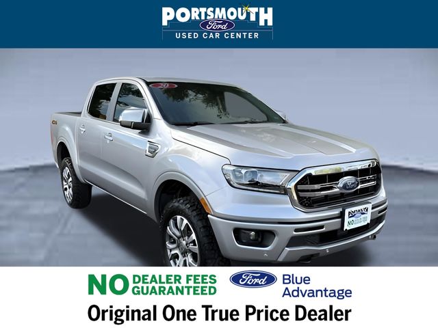 Iconic Silver Metallic 2020 Ford Ranger Lariat SuperCrew 4WD Pickup Truck Four-Wheel Drive Automatic