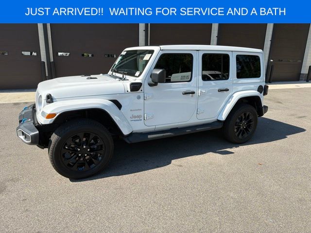 Used 2022 White Jeep Unlimited Sahara 4xe image 2