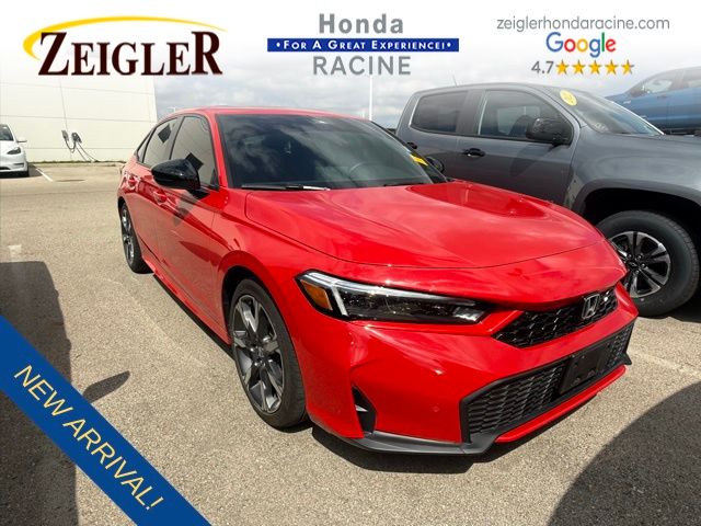 Rallye Red 2025 Honda Civic Hybrid Sport Sedan FWD Sedan Front-Wheel Drive Continuously Variable Transmission