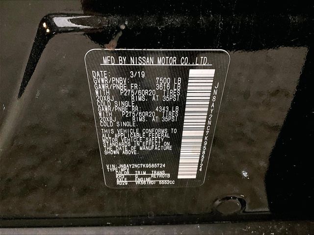 2019 Nissan Armada Platinum Black at Subaru and VW of Moon Township