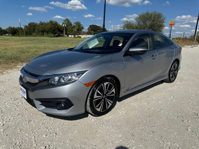 Silver 2018 Honda Civic Sedan Front-Wheel Drive Continuously Variable Transmission