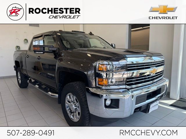 Gray (Tungsten Metallic) 2016 Chevrolet Silverado 3500HD LT Crew Cab 4WD Pickup Truck Four-Wheel Drive 6-Speed Automatic