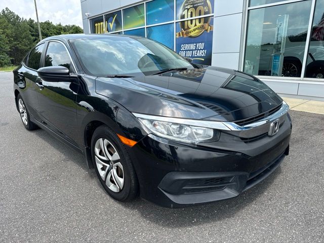 Black 2018 Honda Civic Sedan Front-Wheel Drive Continuously Variable Transmission