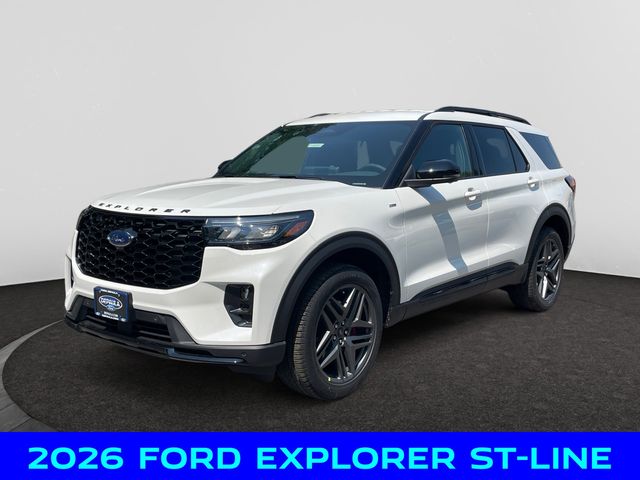 White Metallic 2026 Ford Explorer SUV / Crossover All-Wheel Drive Automatic