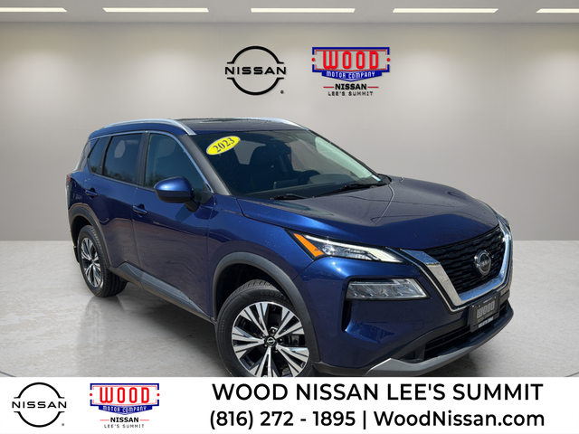 Caspian Blue Metallic 2023 Nissan Rogue SV AWD SUV / Crossover All-Wheel Drive Continuously Variable Transmission