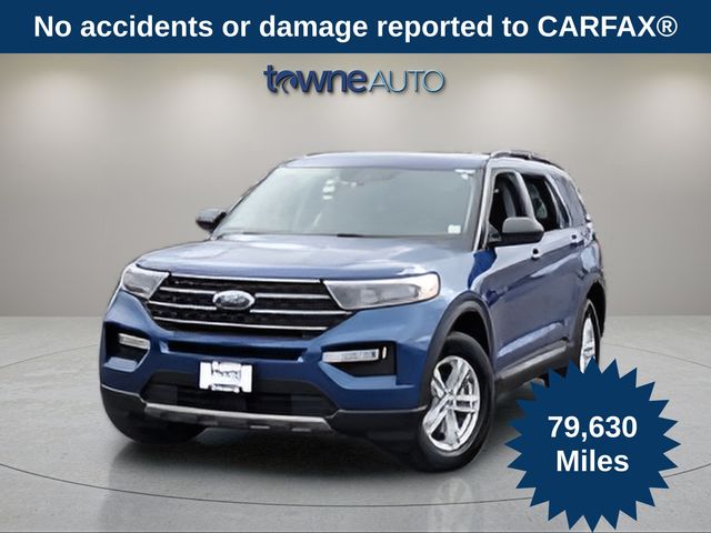 Blue Metallic 2022 Ford Explorer XLT AWD SUV / Crossover All-Wheel Drive Automatic