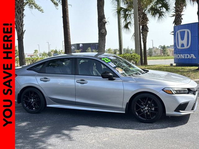 Silver Metallic 2023 Honda Civic Sedan Front-Wheel Drive Continuously Variable Transmission