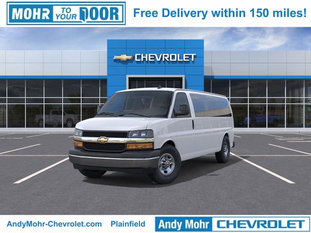 Summit White 2025 Chevrolet Express 3500 LT Extended RWD Van Rear-Wheel Drive