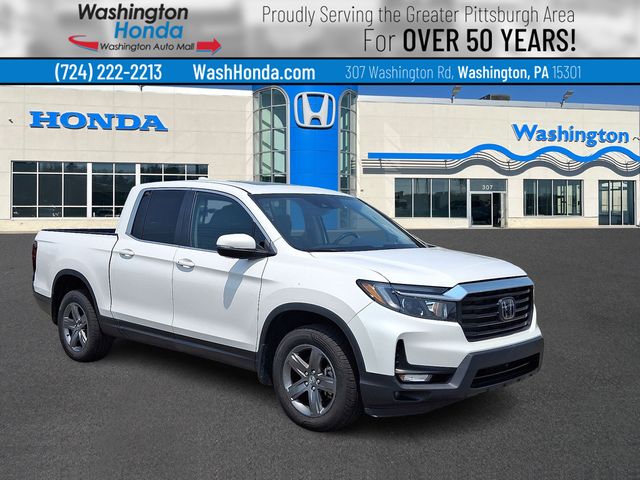 Platinum White Pearl 2023 Honda Ridgeline Pickup Truck All-Wheel Drive 9-Speed Automatic