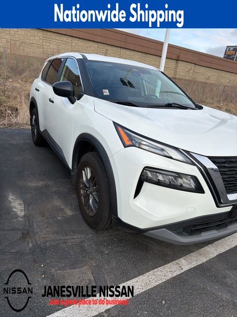 Glacier White 2023 Nissan Rogue S AWD SUV / Crossover All-Wheel Drive Continuously Variable Transmission