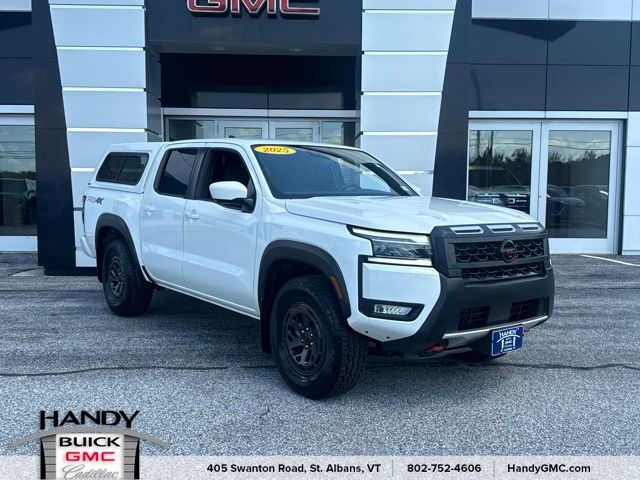 Glacier White 2025 Nissan Frontier Pickup Truck Four-Wheel Drive 9-Speed Automatic Overdrive