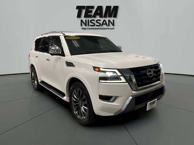 Aspen White Tricoat 2023 Nissan Armada Platinum 4WD SUV / Crossover Four-Wheel Drive 7-Speed Automatic