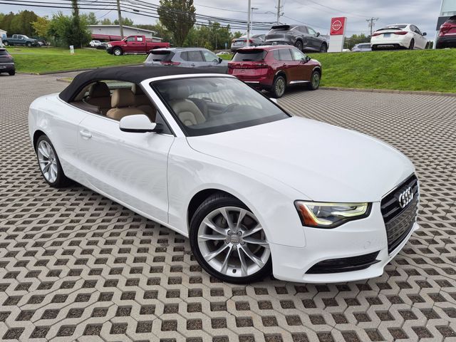 Glacier White Metallic/Black Roof 2013 Audi A5 Convertible Front-Wheel Drive Continuously Variable Transmission