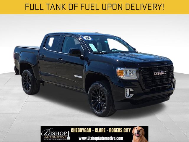 Onyx Black 2022 GMC Canyon Elevation Crew Cab 4WD Pickup Truck Four-Wheel Drive 8-Speed Automatic