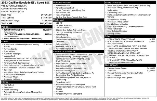 2023 Cadillac Escalade ESV 4WD Sport