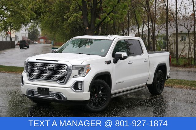 White Frost Tricoat 2019 GMC Sierra 1500 Denali Crew Cab 4WD Pickup Truck Four-Wheel Drive Automatic