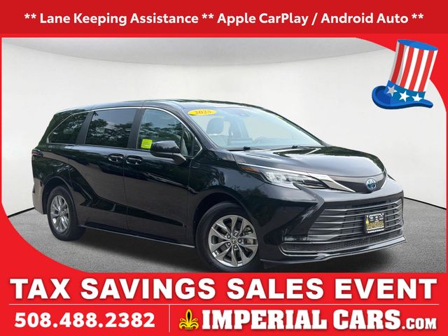 Midnight Black Metallic 2025 Toyota Sienna Minivan Front-Wheel Drive Continuously Variable Transmission