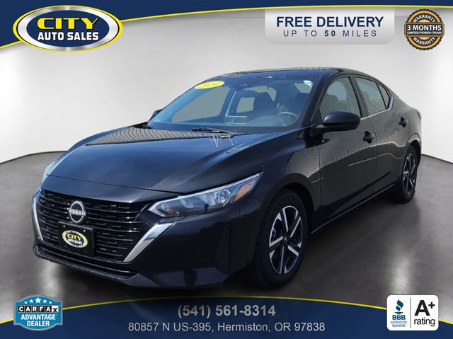 Super Black 2024 Nissan Sentra SV FWD Sedan Front-Wheel Drive Continuously Variable Transmission