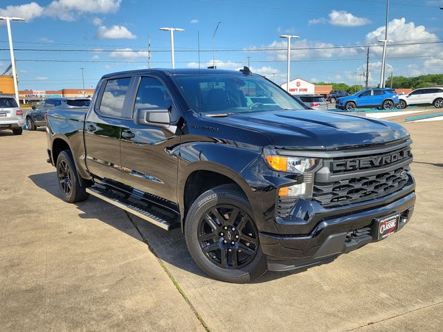 Black 2024 Chevrolet Silverado 1500 Custom Crew Cab RWD Pickup Truck 4X2 8-Speed Automatic