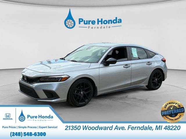 Lunar Silver Metallic 2023 Honda Civic Hatchback Hatchback Front-Wheel Drive Continuously Variable Transmission