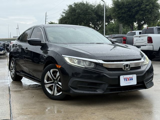 2016 Honda Civic LX Black at Texan Dodge Chrysler Jeep Ram
