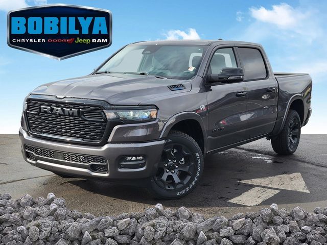 Gray (Granite Crystal Metallic Clearcoat) 2026 RAM 1500 Big Horn Crew Cab 4WD Pickup Truck Four-Wheel Drive 8-Speed Automatic