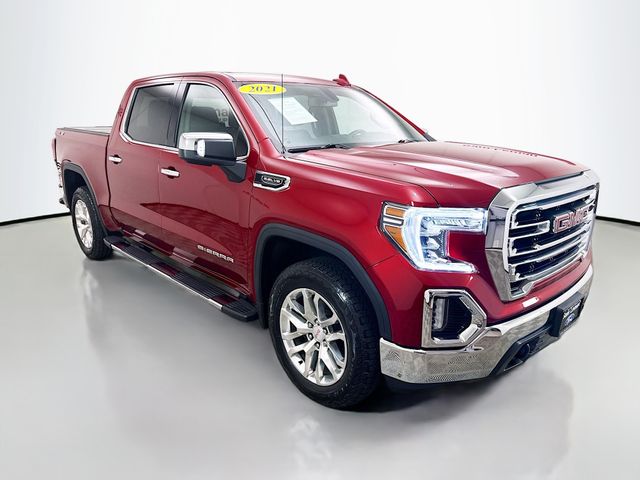 Cayenne Red Tintcoat 2021 GMC Sierra 1500 SLT Crew Cab 4WD Pickup Truck Four-Wheel Drive Automatic