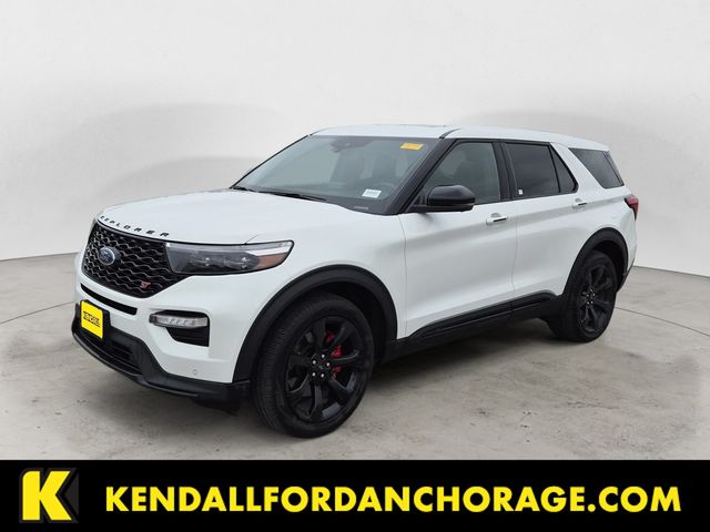 White Metallic 2022 Ford Explorer SUV / Crossover All-Wheel Drive Automatic