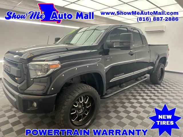 Black 2016 Toyota Tundra SR Double Cab 5.7L 4WD Pickup Truck Four-Wheel Drive 6-Speed Automatic Overdrive