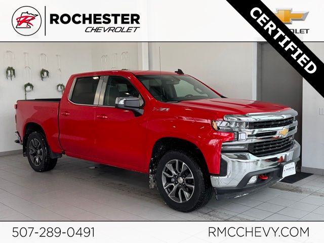 Red Hot 2021 Chevrolet Silverado 1500 LT Crew Cab 4WD Pickup Truck Four-Wheel Drive 8-Speed Automatic