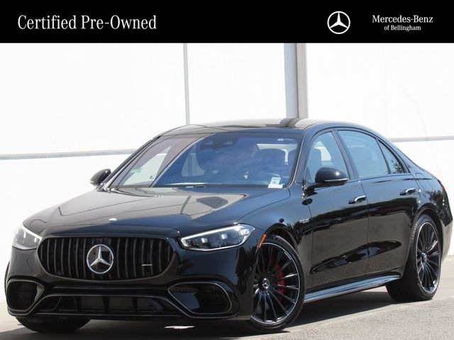 Black 2025 Mercedes-Benz S-Class AMG S 63 E Performance 4MATIC Sedan All-Wheel Drive 9-Speed Automatic