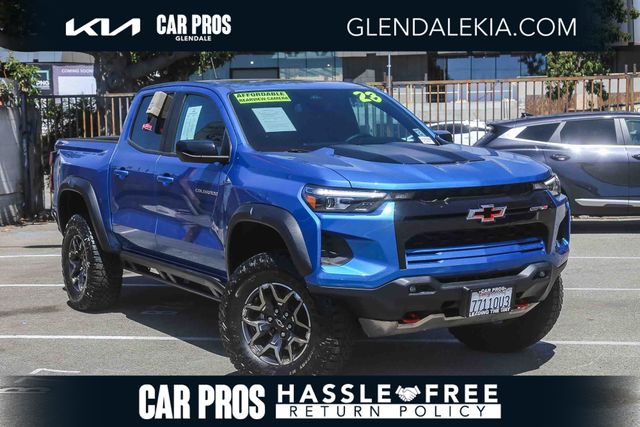 Glacier Blue Metallic 2023 Chevrolet Colorado ZR2 Crew Cab 4WD Pickup Truck Four-Wheel Drive 8-Speed Automatic