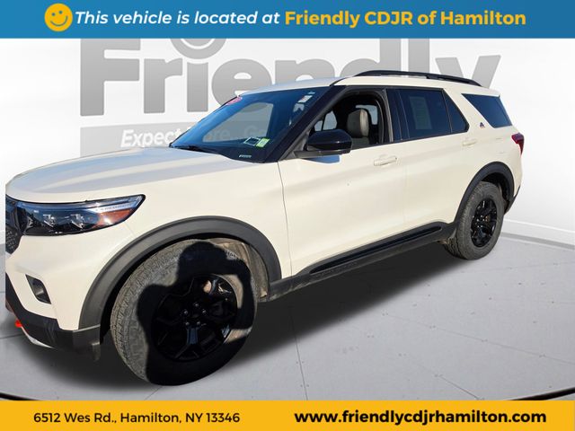 White Metallic 2023 Ford Explorer SUV / Crossover All-Wheel Drive Automatic
