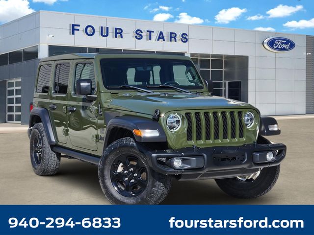 Sarge Green Clearcoat 2021 Jeep Wrangler Unlimited Freedom 4WD SUV / Crossover Four-Wheel Drive 8-Speed Automatic