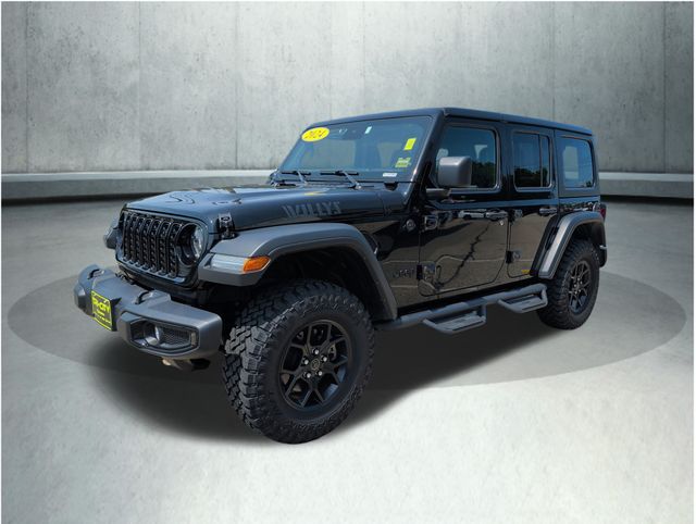 Black Clearcoat 2024 Jeep Wrangler SUV / Crossover Four-Wheel Drive 8-Speed Automatic