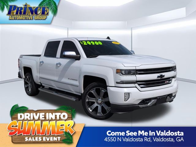 White 2017 Chevrolet Silverado 1500 LTZ Crew Cab 4WD Pickup Truck Four-Wheel Drive Automatic