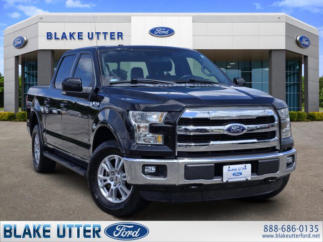 Shadow Black 2016 Ford F-150 Lariat SuperCrew 4WD Pickup Truck Four-Wheel Drive 6-Speed Automatic