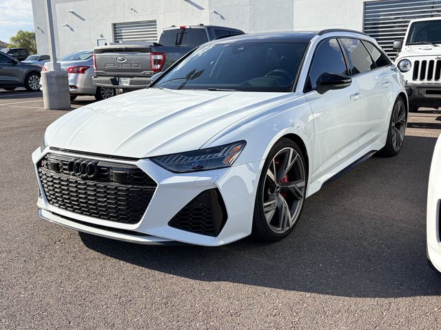 Glacier White Metallic 2021 Audi RS 6 Avant Wagon All-Wheel Drive 8-Speed Automatic