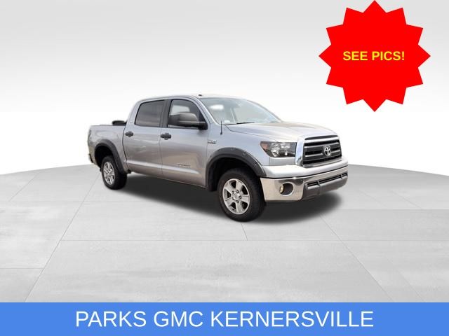 Silver Sky Metallic 2013 Toyota Tundra Grade CrewMax 5.7L FFV 4WD Pickup Truck Four-Wheel Drive 6-Speed Automatic Overdrive