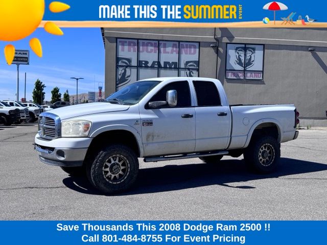 Bright White Clearcoat 2008 Dodge RAM 2500 SLT Quad Cab 4WD Pickup Truck Four-Wheel Drive 6-Speed Automatic