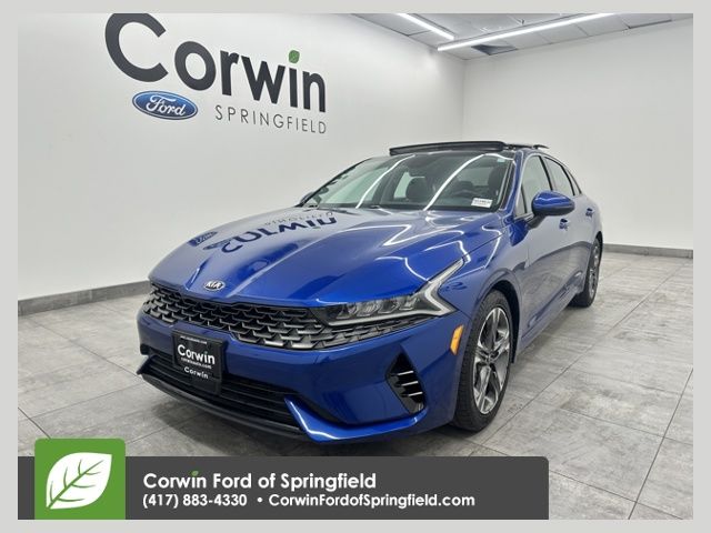 Sapphire Blue 2021 Kia K5 EX FWD Sedan Front-Wheel Drive 8-Speed Automatic