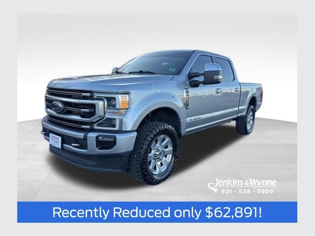 Iconic Silver Metallic 2022 Ford F-250 Super Duty Platinum Crew Cab 4WD Pickup Truck Four-Wheel Drive Automatic