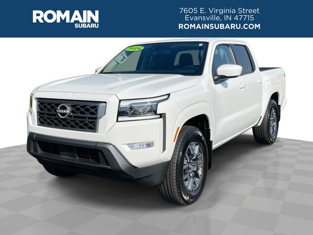 Glacier White 2024 Nissan Frontier SL 4dr Crew Cab RWD Pickup Truck 4X2 9-Speed Automatic Overdrive