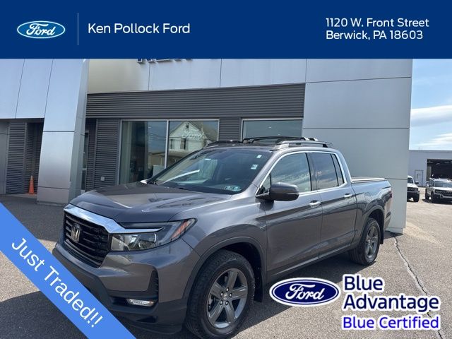 Gray (Modern Steel Metallic) 2023 Honda Ridgeline RTL-E AWD Pickup Truck All-Wheel Drive 9-Speed Automatic