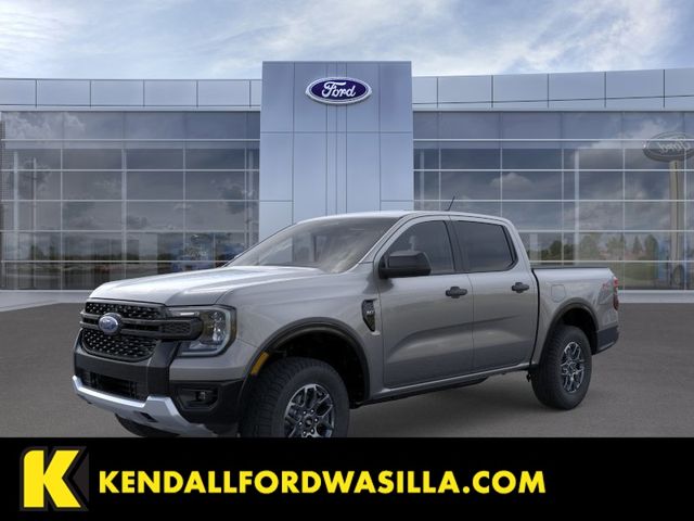 Gray Metallic 2025 Ford Ranger XLT SuperCrew 4WD Pickup Truck Four-Wheel Drive Automatic