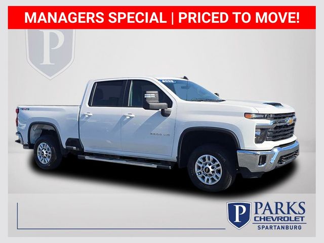 Summit White 2025 Chevrolet Silverado 2500HD LT Crew Cab 4WD Pickup Truck Four-Wheel Drive Automatic
